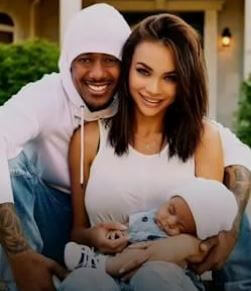Alyssa Scott with her ex-boyfriend Nick Cannon and baby Zen.
